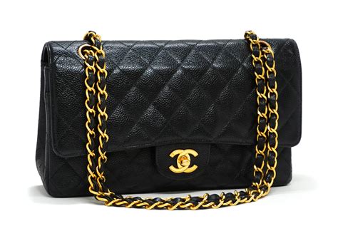 chanel black caviar handbag|Small Classic Handbag Grained Calfskin & Gold.